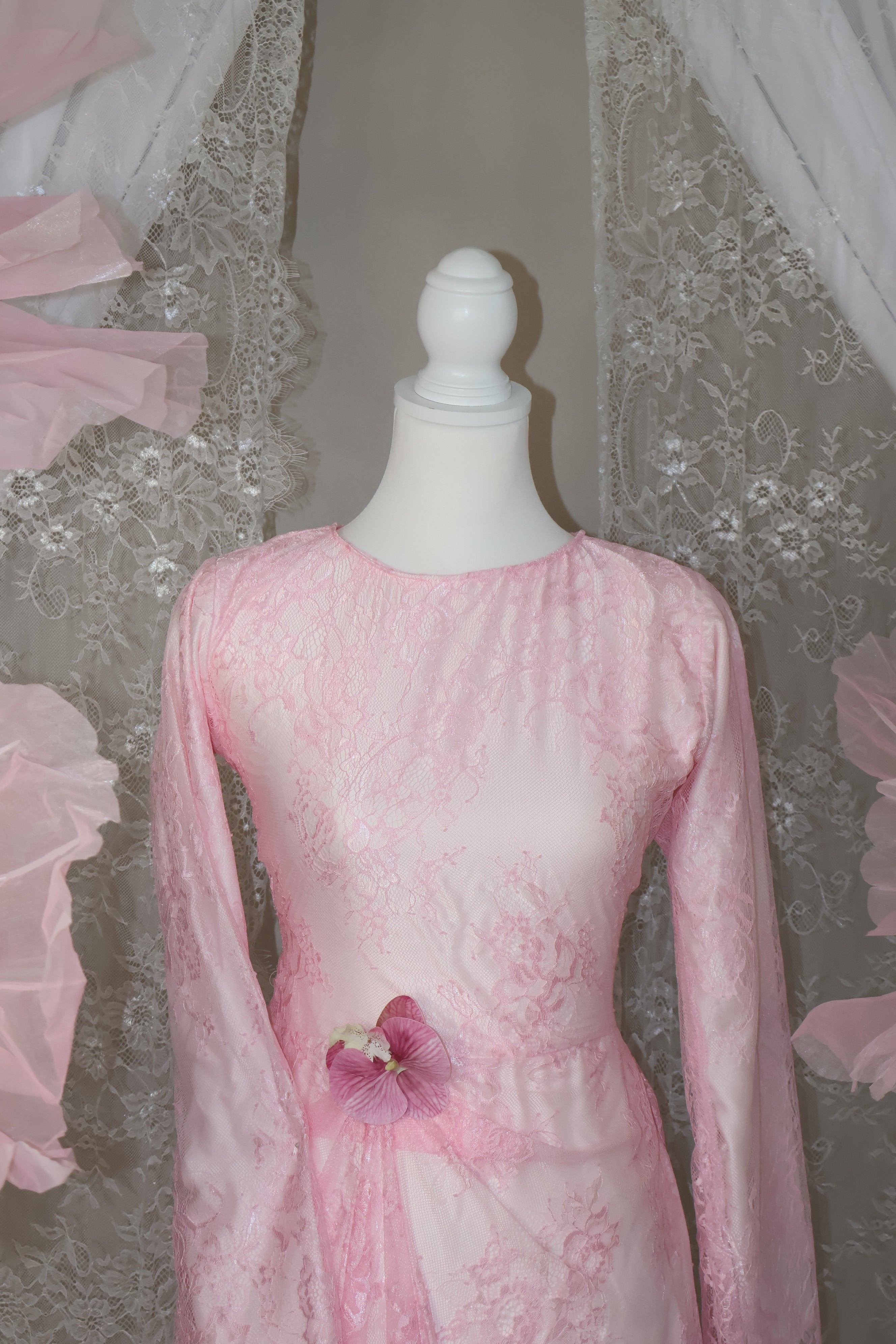 Orchid Lace dress- Pink