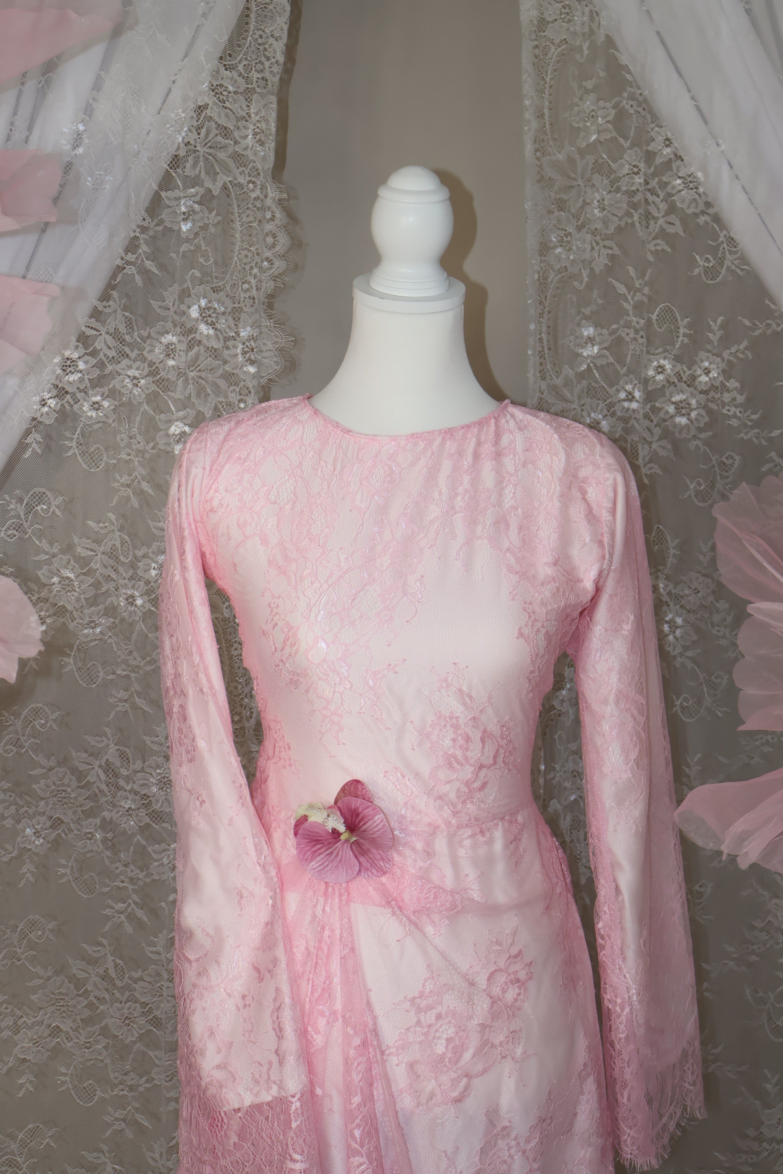 Orchid Lace dress- Pink