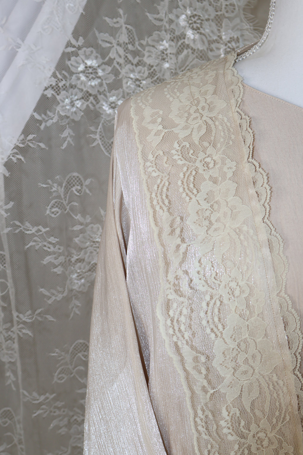 The Dentelle Abaya- beige