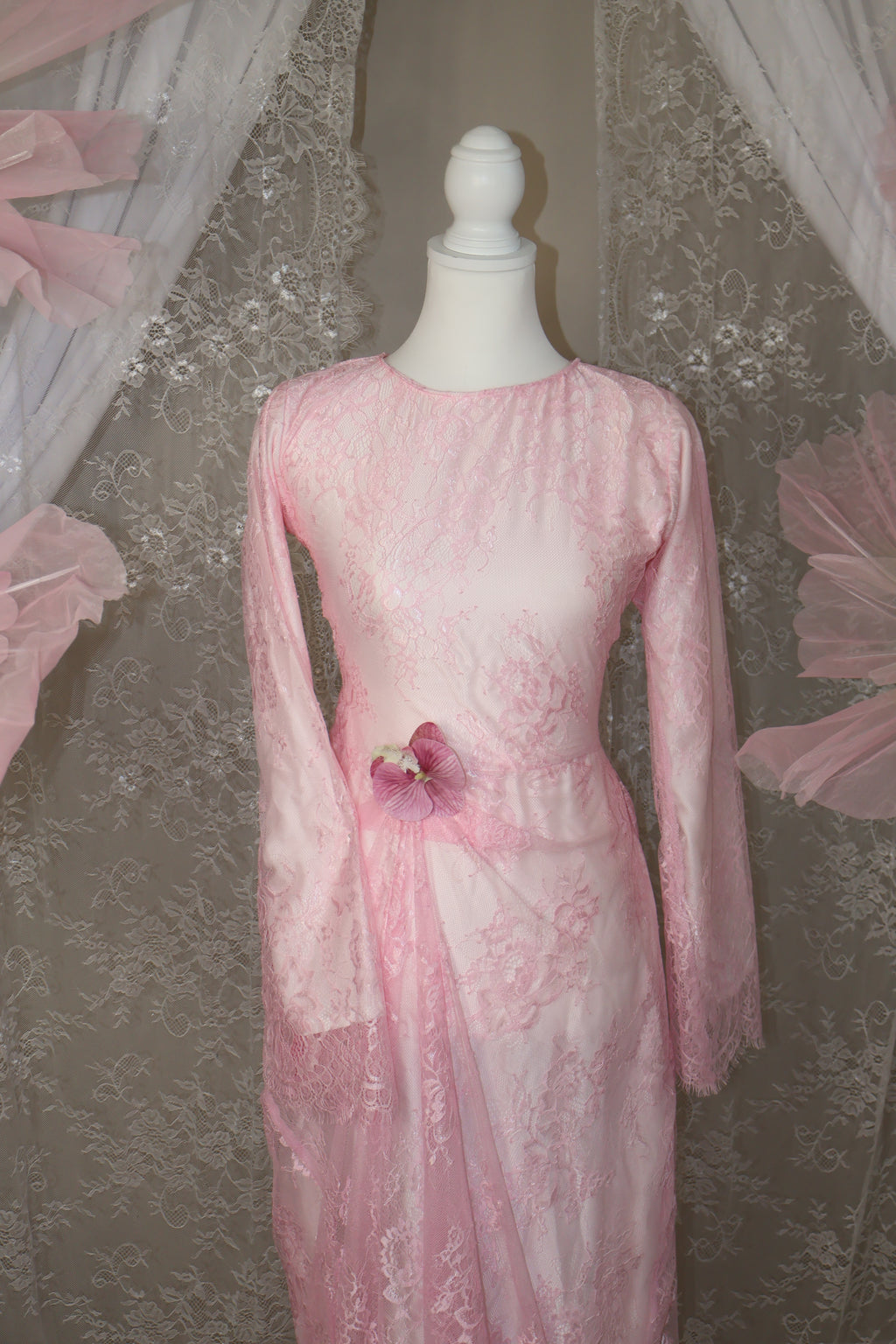 Orchid Lace dress- Pink