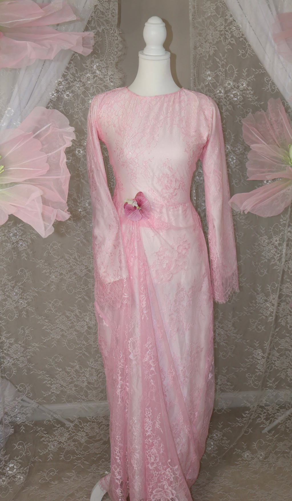 Orchid Lace dress- Pink