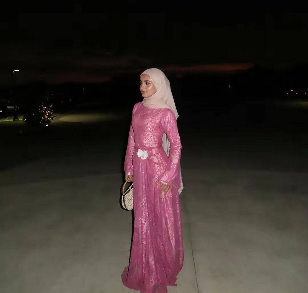Orchid Lace dress- berry