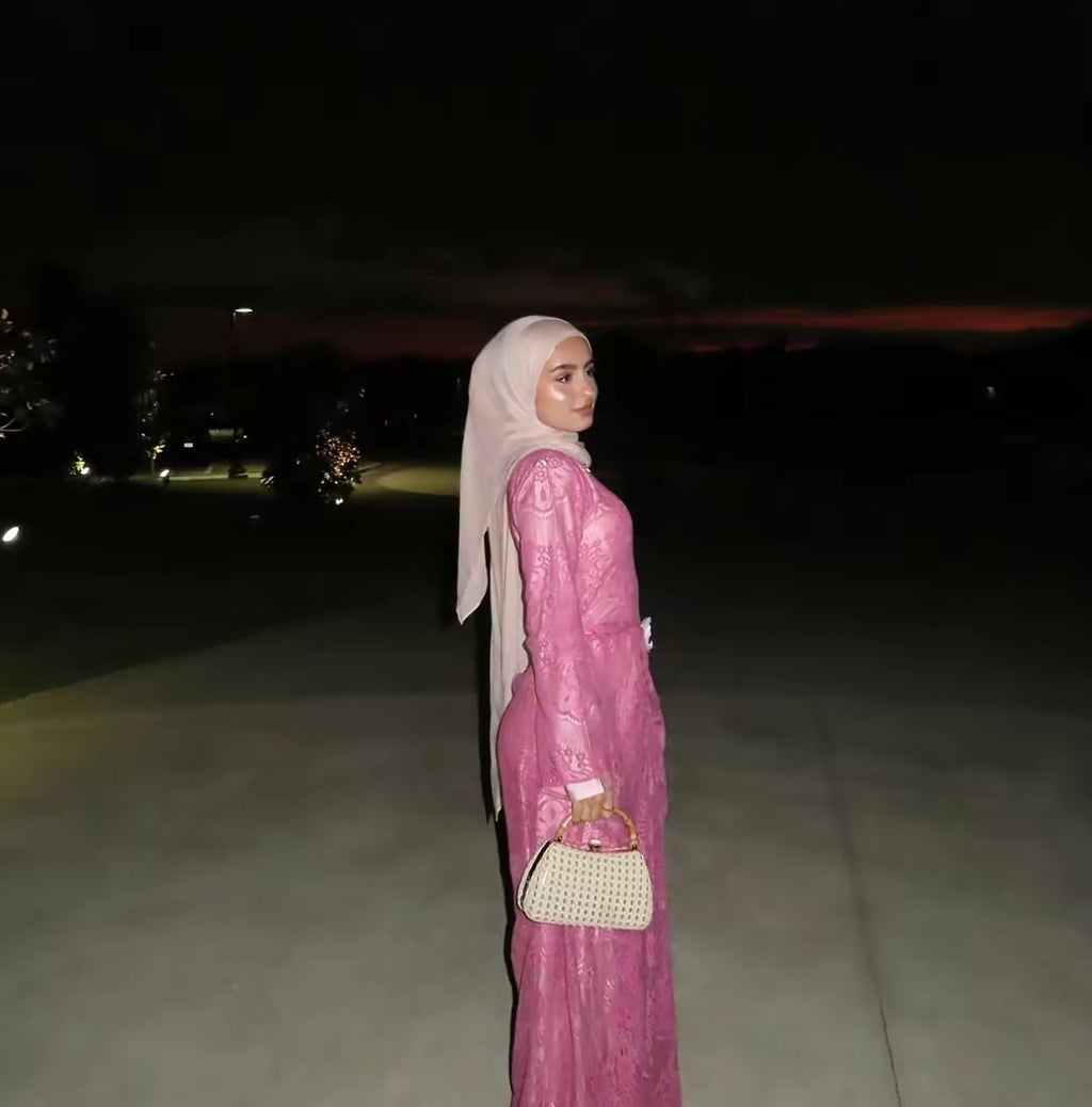 Orchid Lace dress- berry
