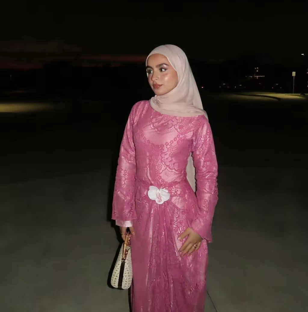 Orchid Lace dress- berry