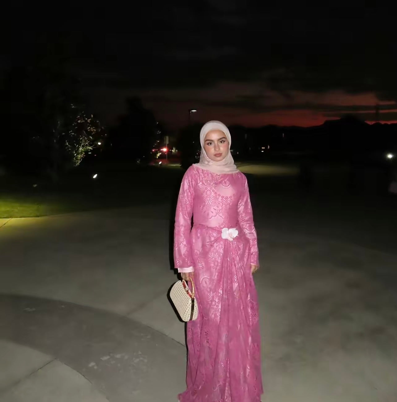 Orchid Lace dress- berry